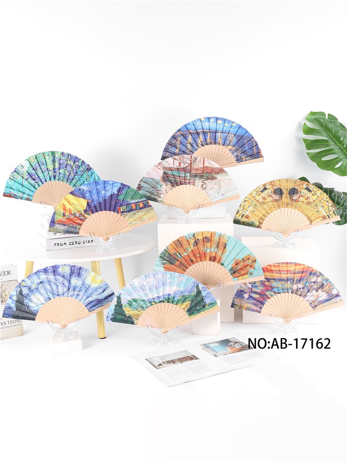 Abanico madera arte clásico