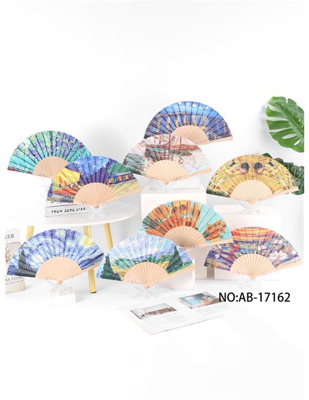 Abanico madera arte clásico