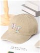 Gorra efecto lavado letra floral
