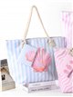 Coastal stripe beach tote