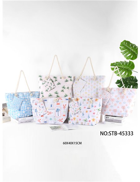 Tropical holiday beach tote