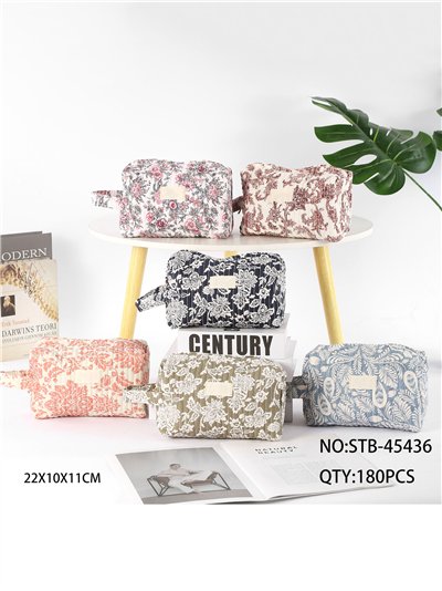 Neceser acolchado estampado floral 2