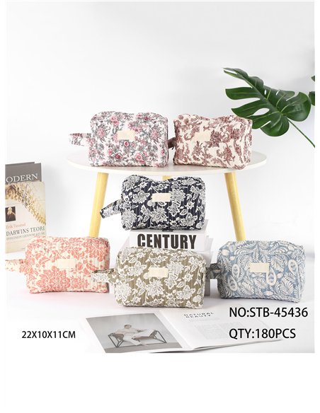 Neceser acolchado estampado floral