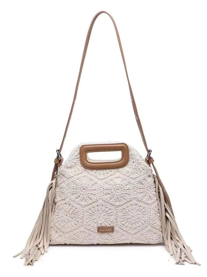 Bolso de encaje con flecos