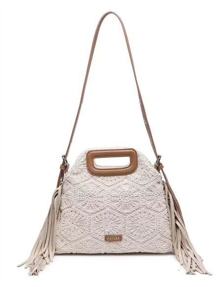 Bolso de encaje con flecos