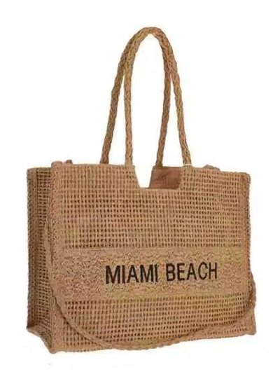 Bolso shopper rafia Miami Beach