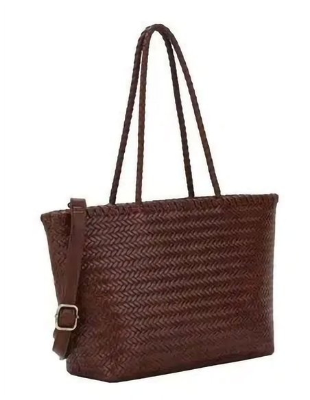 Sacola de compras grande trançada