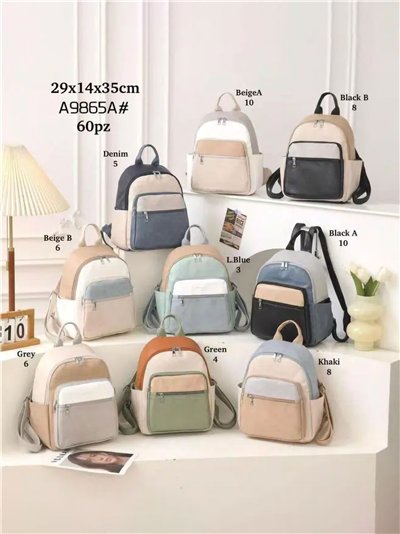 Mochila casual bloques de color 2