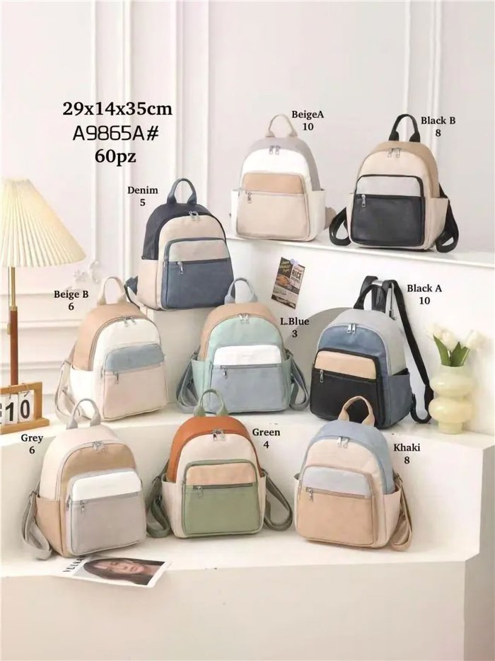 Mochila casual bloques de color