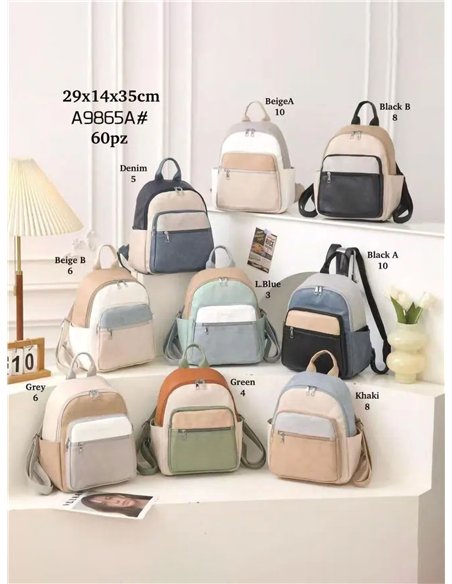 Mochila casual bloques de color