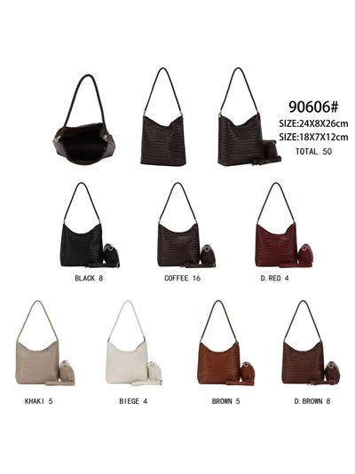 Bolso hobo trenzado con neceser