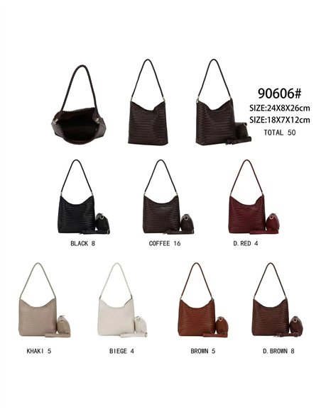 Bolso hobo trenzado con neceser
