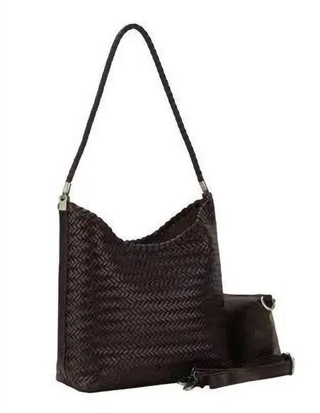 Bolso hobo trenzado con neceser