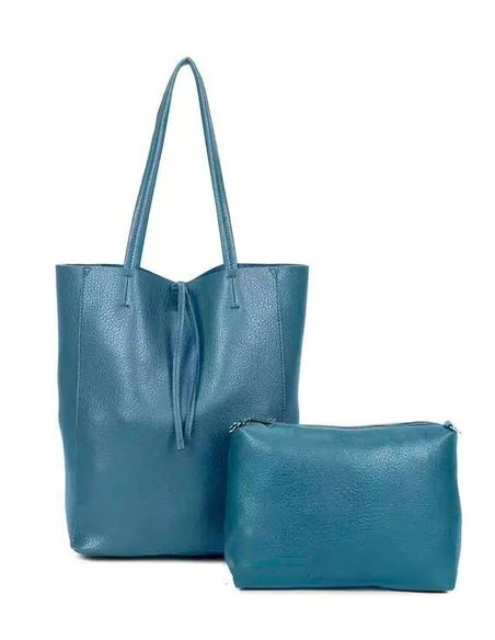 Bolso shopper minimal con neceser