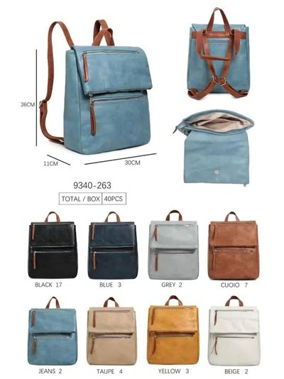 Mochila casual con solapa