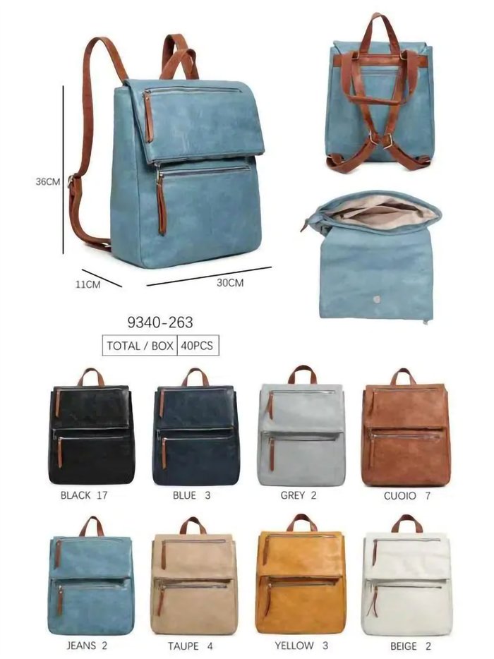 Mochila casual con solapa