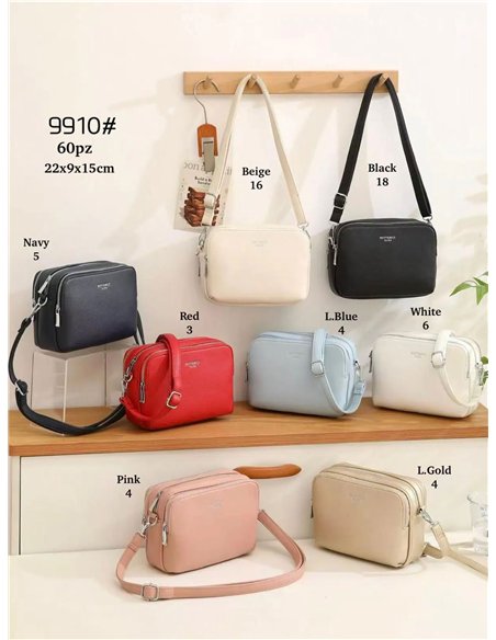 Bolso bandolera compacto doble cremallera