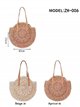 Bolso shopper redondo de rafia