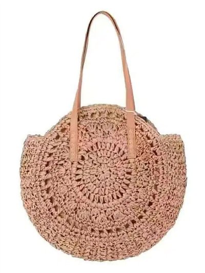 Bolso shopper redondo de rafia 2