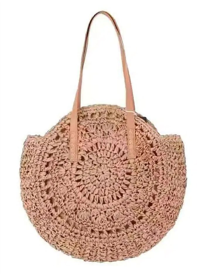 Bolso shopper redondo de rafia