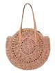Bolso shopper redondo de rafia
