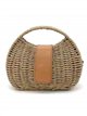 Bolso bandolera ovalado de rafia