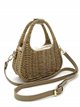 Bolso mini de rafia con asas redondas