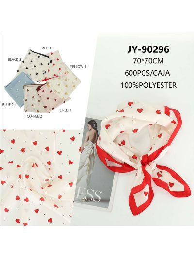 Pañuelo cuadrado corazones | HY-JY-90297 | B2B | Eshermosa 2