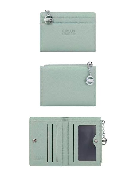 Porte-cartes plat avec fermeture éclair et fentes