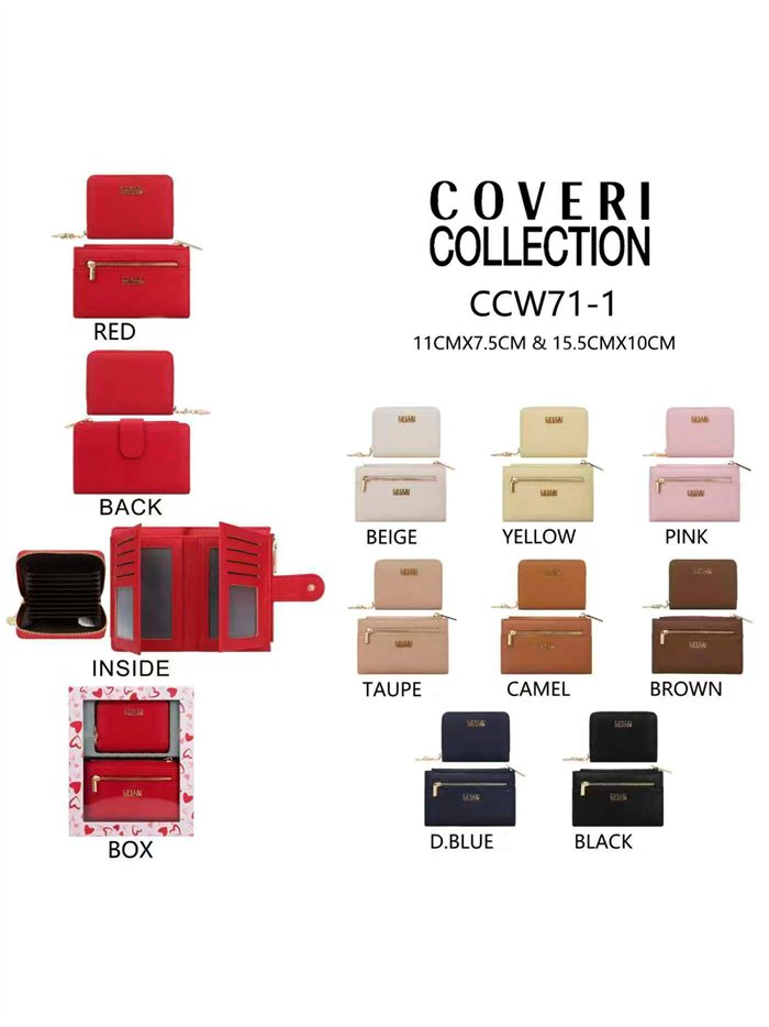 Two-piece zip wallet set