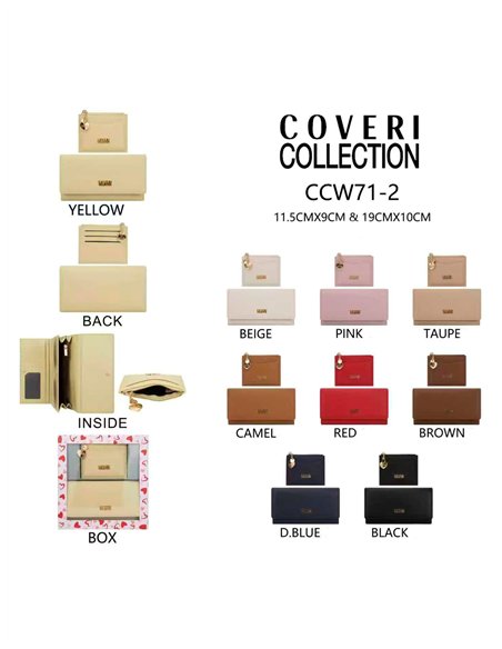 Set de tarjetero y cartera larga con solapa