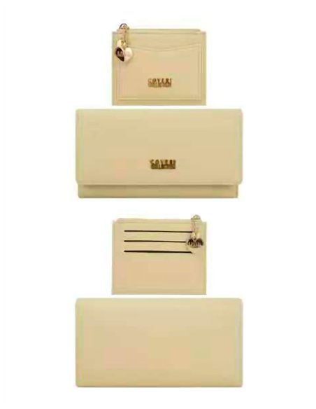 Set de tarjetero y cartera larga con solapa