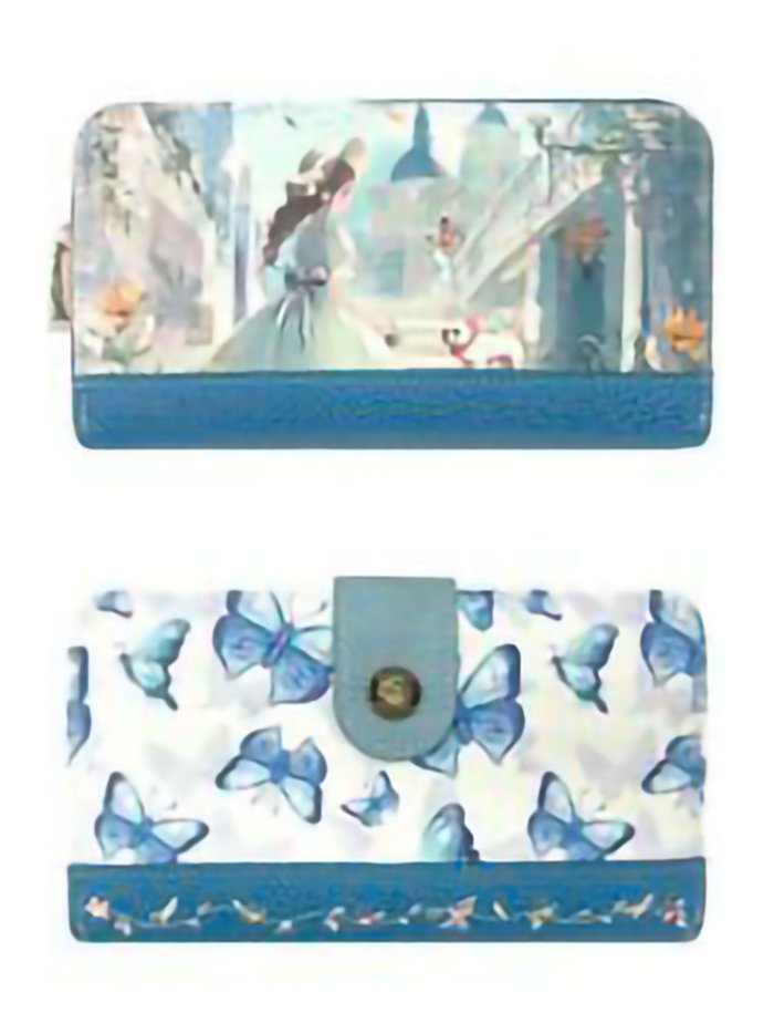 Cartera grande estampada con tarjetero extraíble