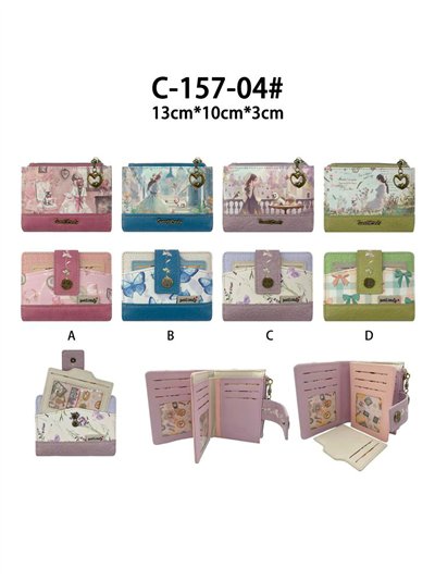 Monedero tarjetero estampado con tarjetero extraíble 2