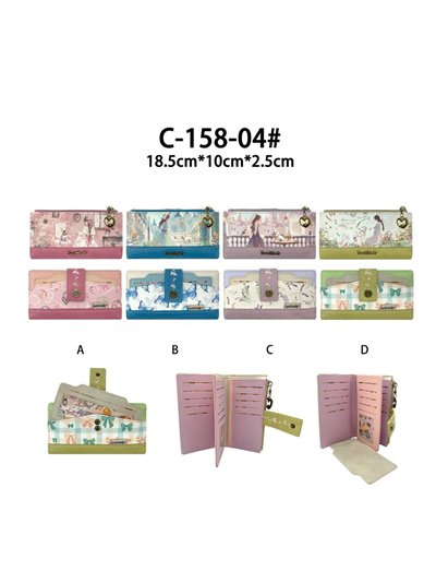 Cartera larga estampada con broche 2