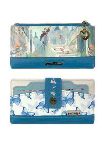 Cartera larga estampada con broche