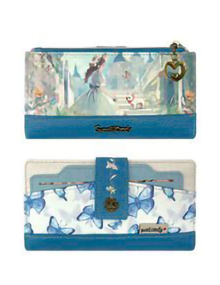 Cartera larga estampada con broche