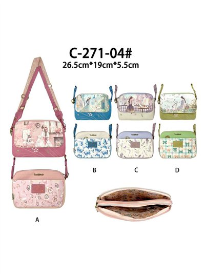 Bedruckte Schultertasche mit Klappe 2