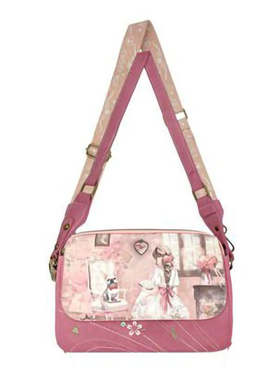 Bedruckte Schultertasche mit Klappe