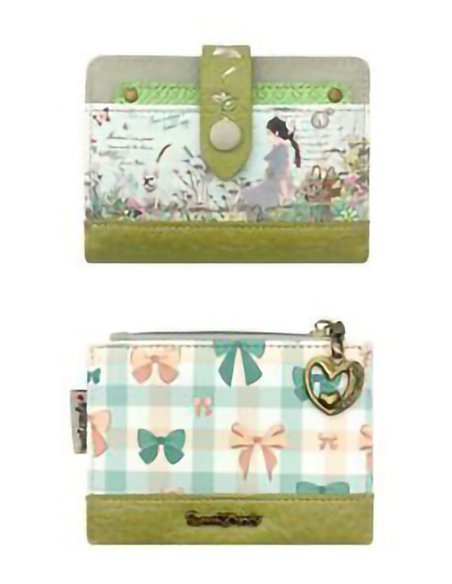 Tarjetero estampado con monedero