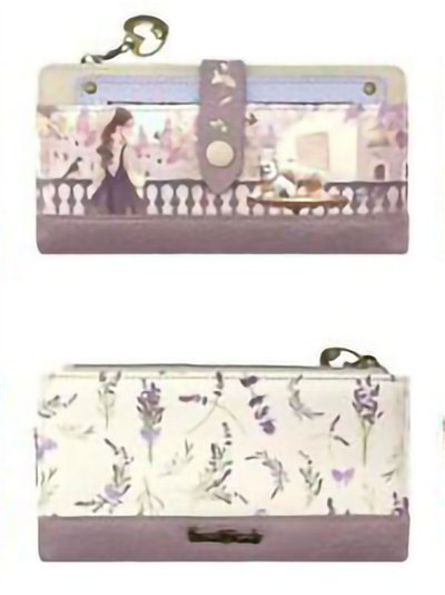 Cartera larga estampada con tarjetero extraíble