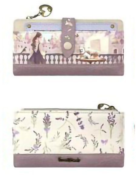 Cartera larga estampada con tarjetero extraíble