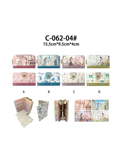 Cartera mediana estampada con tarjetero extraíble 2