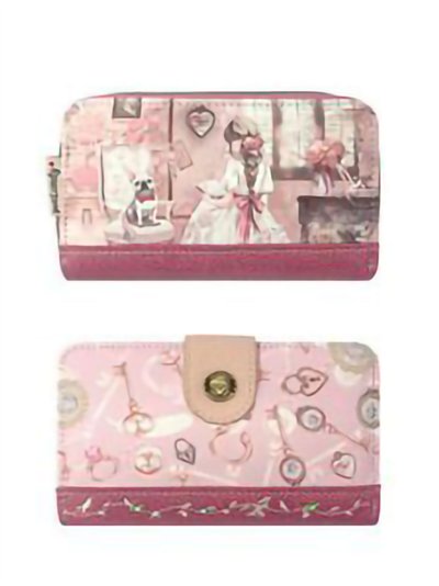 Cartera mediana estampada con tarjetero extraíble