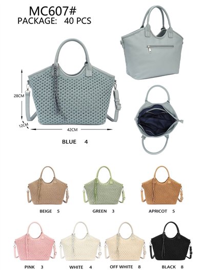 Sacola de compras de crochê com cabide 2