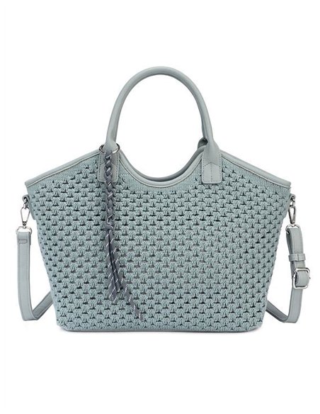 Sacola de compras de crochê com cabide