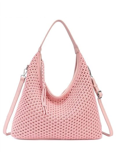 Bolso hobo crochet calado con colgador