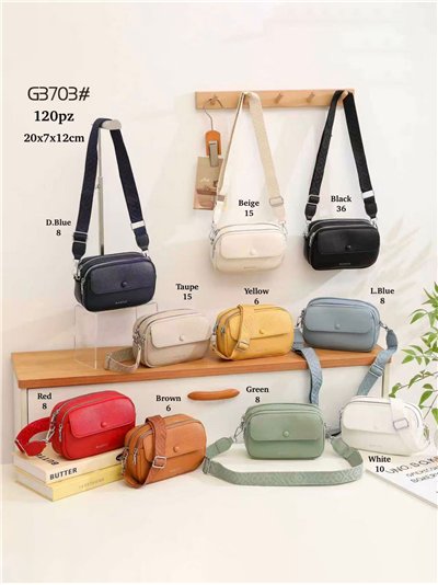 Borsa a tracolla compatta con doppia cerniera 2