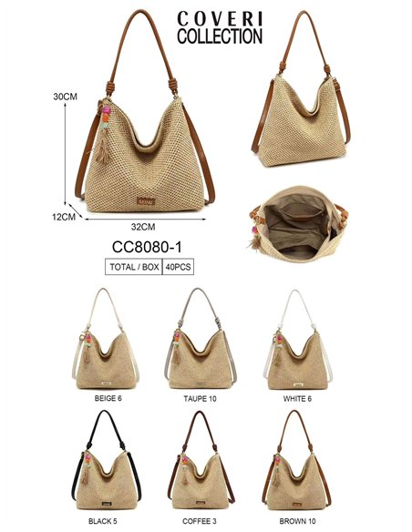 Bast-Hobotasche mit Quaste