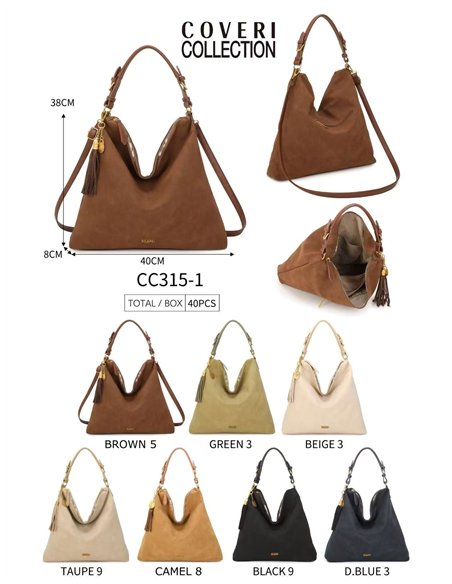 Weiche Hobo-Tasche mit Quaste